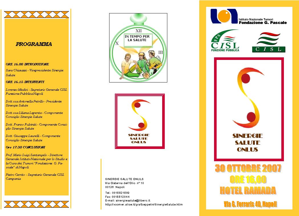 Brochure Convegno 30/10/2007